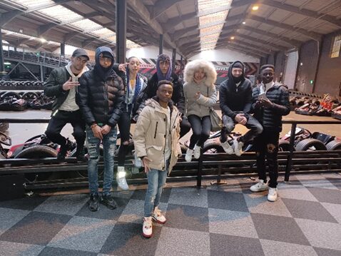 A group day out go-karting